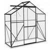 Outsunny Serre En Polycarbonate De 6' X 2,5', Serre De Plain-pied Avec Porte Coulissante, Aeration De Toit A 5 Niveaux, Gouttiere De Pluie Avec Cadre Et Fondation En Aluminium, Vert