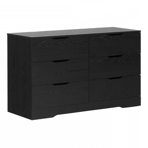 Commode Holland à 6 tiroirs - chêne noir