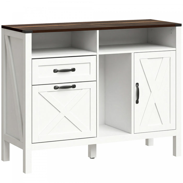 Classeur lateral HOMCOM pour dossiers format Lettre et A4, blanc
