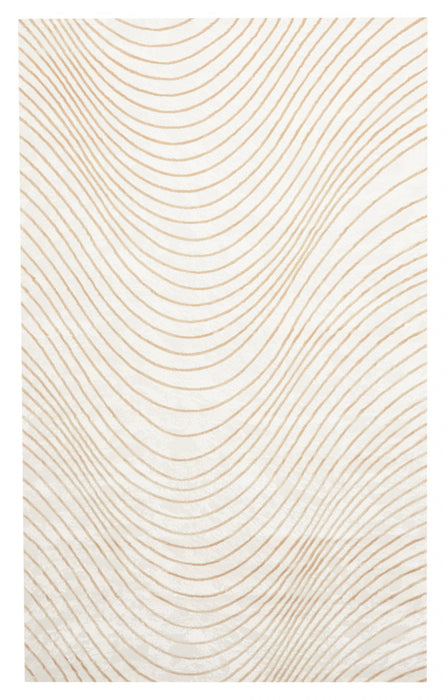 Tapis Contemporain/Moderne Sienna 5'0\" x 8'0\" en Ivoire