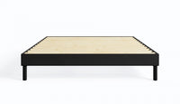 Cadre de grand lit plateforme Smart Base Essential en métal - noir