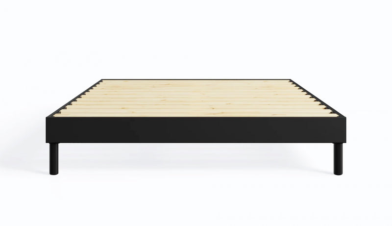 Cadre de grand lit plateforme Smart Base Essential en métal - noir