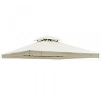 Outsunny 9,8 'x 9,8' Carre 2 Niveaux Belvedere Auvent Remplacement Couverture Superieure Exterieur J