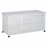 Outsunny Boite De Rangement Exterieure En Bois Avec Espace D'aeration Blanc