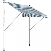 Outsunny 6.6'x5' Manuel Retractable Patio Auvent Fenetre Porte Pare-soleil Pont Auvent Abri Resistan