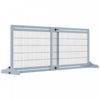 Pawhut Barriere Autoportante Pour Animal Domestique, Barriere Pliable En Bois Avec Longueur Reglable