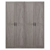 Armoire de rangement Cornelia Modern 30\" en gris (4 etageres) - Lot de 2