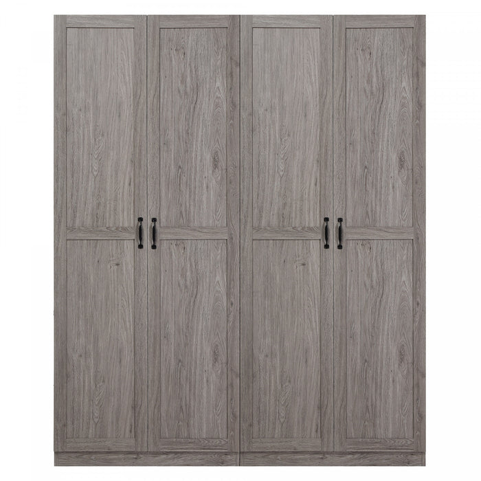 Armoire de rangement Cornelia Modern 30\" en gris (4 etageres) - Lot de 2