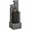Outsunny Fontaine Exterieure A 5 Niveaux Cascade En Resine A Lumiere Led