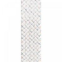 Carpette à poil long Lola à motif de grands treillis - 2 pi 7 po x 8 pi