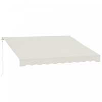 Outsunny Auvent Electrique Retractable 10' X 12' Avec Telecommande, Creme