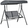 Outsunny Balancelle de Jardin 2 Places, Gris Fonce