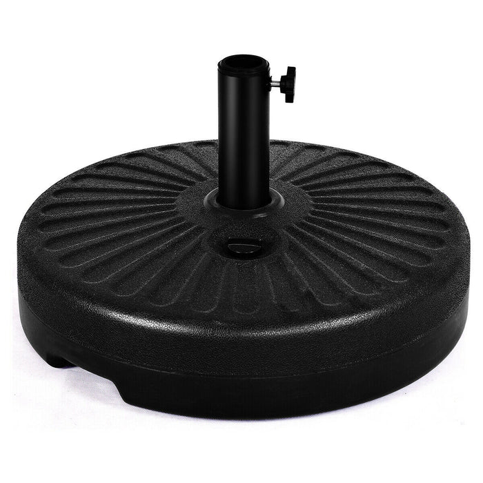Costway Pied de parasol rond 20'' 23L rempli d'eau pour mobilier de patio auto-remplissage