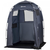 Outsunny Tente De Douche De Camping Pop Up Pliable Portable Avec Fenetres, Tapis De Sol Et Sac De Tr