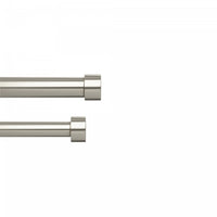 Tringle à rideaux extensible double Cappa de Umbra acier nickel de 1 po - 66 po à 120 po