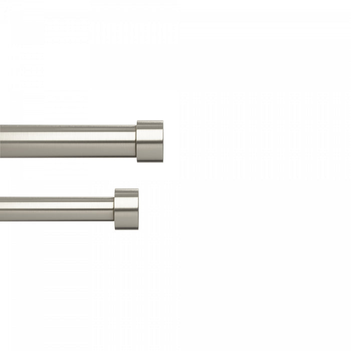  Tringle à rideaux extensible double Cappa de Umbra acier nickel de 1 po - 66 po à 120 po