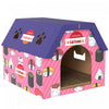 2-in-1 Cardboard Cat Scratching Pad with Vents Grass, Pink