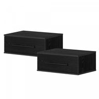 Primo Ensemble De 2 Tables De Chevet Flottantes 1 Tiroir - Chene Noir
