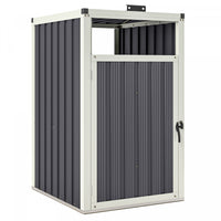 Outsunny Hangar A Poubelle Simple, Verrouillable Avec Couvercle Ouvrable