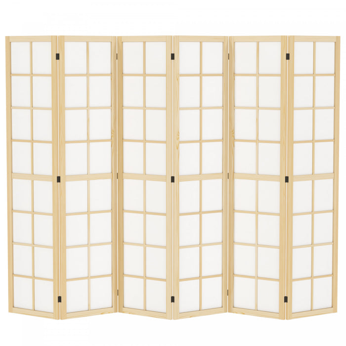 HOMCOM Paravent 6 Panneaux, Ecran de Confidentialite Pliable 5.6 pi