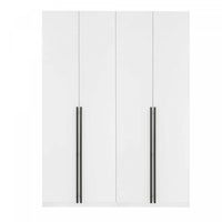 Armoire-penderie moderne Lee 2 pieces en blanc