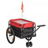 Aosom Bike Cargo Trailer & Wagon Cart, Chariot De Jardinage Multi-usages Avec Boite Amovible, Grande