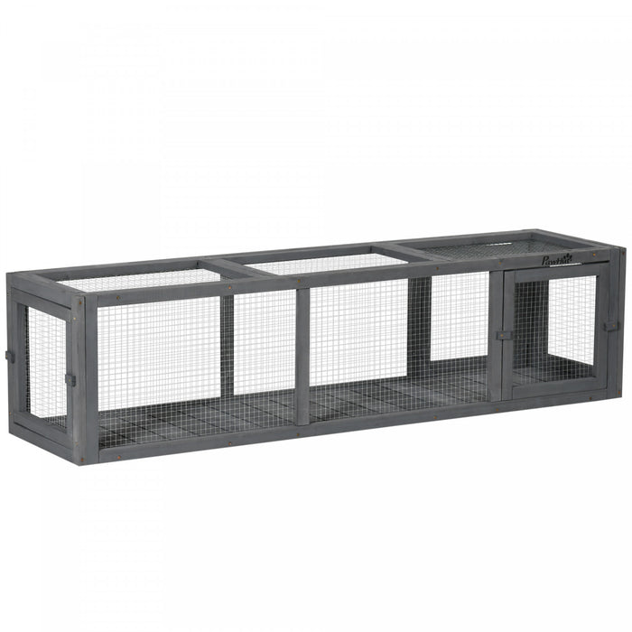 Pawhut Tunnel Pour Chat De 59\" Avec Design Extensible, Tunnel En Bois Pour Chat Avec Protection Contre Les Intemperies, Connexion A L'interieur Et A L'exterieur Pour Patios, Balcons