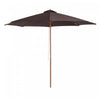 Outsunny Parasol De Terrasse Rond En Bois De 10'x10' Avec Nervure En Bambou