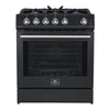 Cuisiniere a gaz Leonardo Espresso de 30\", noire, 5 pi³ – FFSGS1116-30BLK