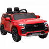 Aosom Chevrolet Voiture Electrique Sous Licence 12 V Pour Enfants Avec Telecommande, Klaxon, Cadeau Pour Garcons Et Filles De 3 A 6 Ans Avec Lecteur De Musique, Voiture Electrique Pour Enfants, Rouge