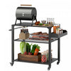 Outsunny Chariot de salle a manger pour grill, support de four a pizza