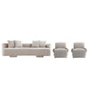 Ensemble de canape 3 pieces Verandah style mid-century modern en beige