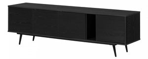 Meuble pour téléviseur Mezzy de 71 po avec portes - chêne noir