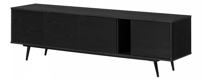 Meuble pour téléviseur Mezzy de 71 po avec portes - chêne noir