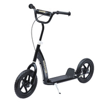 Homcom Trotinette Pour Enfants A Partir De 5 Ans Scooter Pour Adolescents Avec Pneu De 30.5 Cm Noir