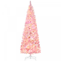 Homcom Arbre De Noel Artificiel Floque De Neige Avec Lumiere Led