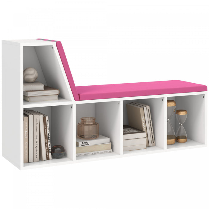 HOMCOM Bibliotheque pour enfants a 5 casiers avec etageres de rangement