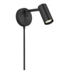 Projecteur mural Stanly de Dainolite avec bras articulé, fini noir mat et 1 ampoule