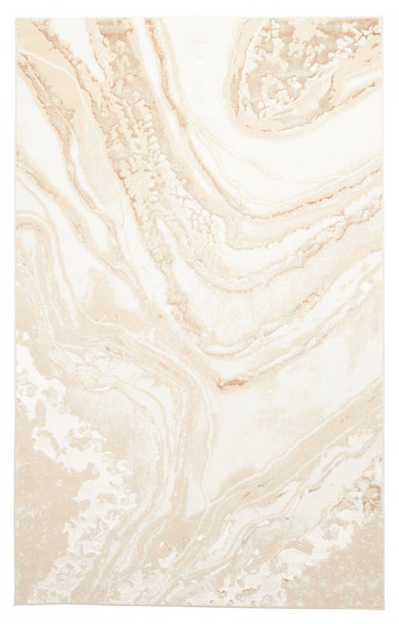 Tapis Contemporain/Moderne Dove 8'0\" x 10'0\" en Ivoire