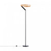 Lampe à pied moderne de 63 po noir mat à DEL