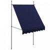 Outsunny Auvent Retractable 6.5' X 4', Autoportant Et Sans Vis, Bleu