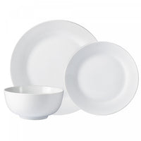  Ensemble de Vaisselle H2K Aspen en Porcelaine, 12 Morceaux, Service pour 4 Personnes