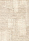 Tapis Florence Brown Cream a motif geometrique a lignes lineaires, 5'3\" x 7'4\"