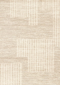  Tapis Florence Brown Cream a motif geometrique a lignes lineaires, 5'3
