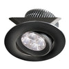 Luminaire cylindrique à encastrer Smpled de Dainolite avec intensité variable, angle d’inclinaison réglable, fini noir et ampoule de 8 W