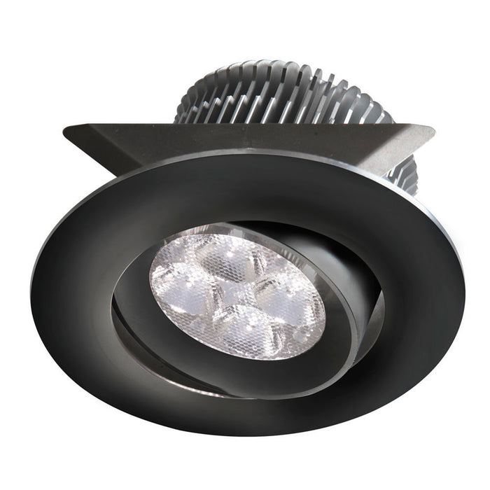 Luminaire cylindrique à encastrer Smpled de Dainolite avec intensité variable, angle d’inclinaison réglable, fini noir et ampoule de 8 W