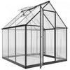 Outsunny Serre en Polycarbonate Walk-in avec Porte Battante, Noir