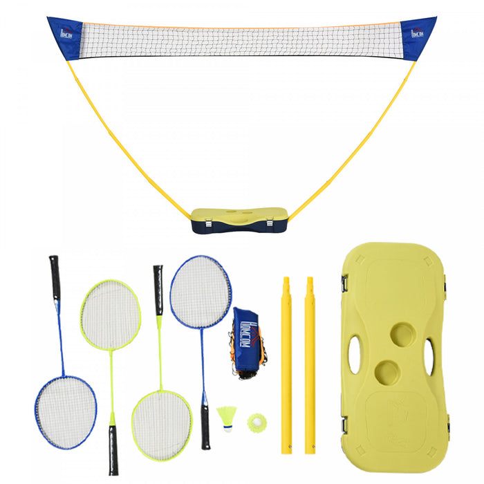 Homcom Ensemble De Filets De Badminton Portables