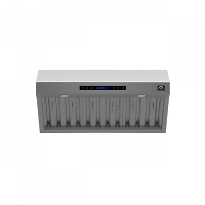 Forno Palazzo 36-Inch Wall Mounted Range Hood, Stainless Steel, Heavy Duty Baffle Filters-FRHWM5030-36 | Hotte murale Palazzo de 36 po en acier inoxydable, filtres a chicanes robustes-FRHWM5030-36