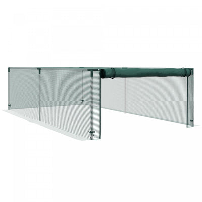 Outsunny 8' x 4' Crop Cage, Plant Protector with Zipper Roll-Up Door